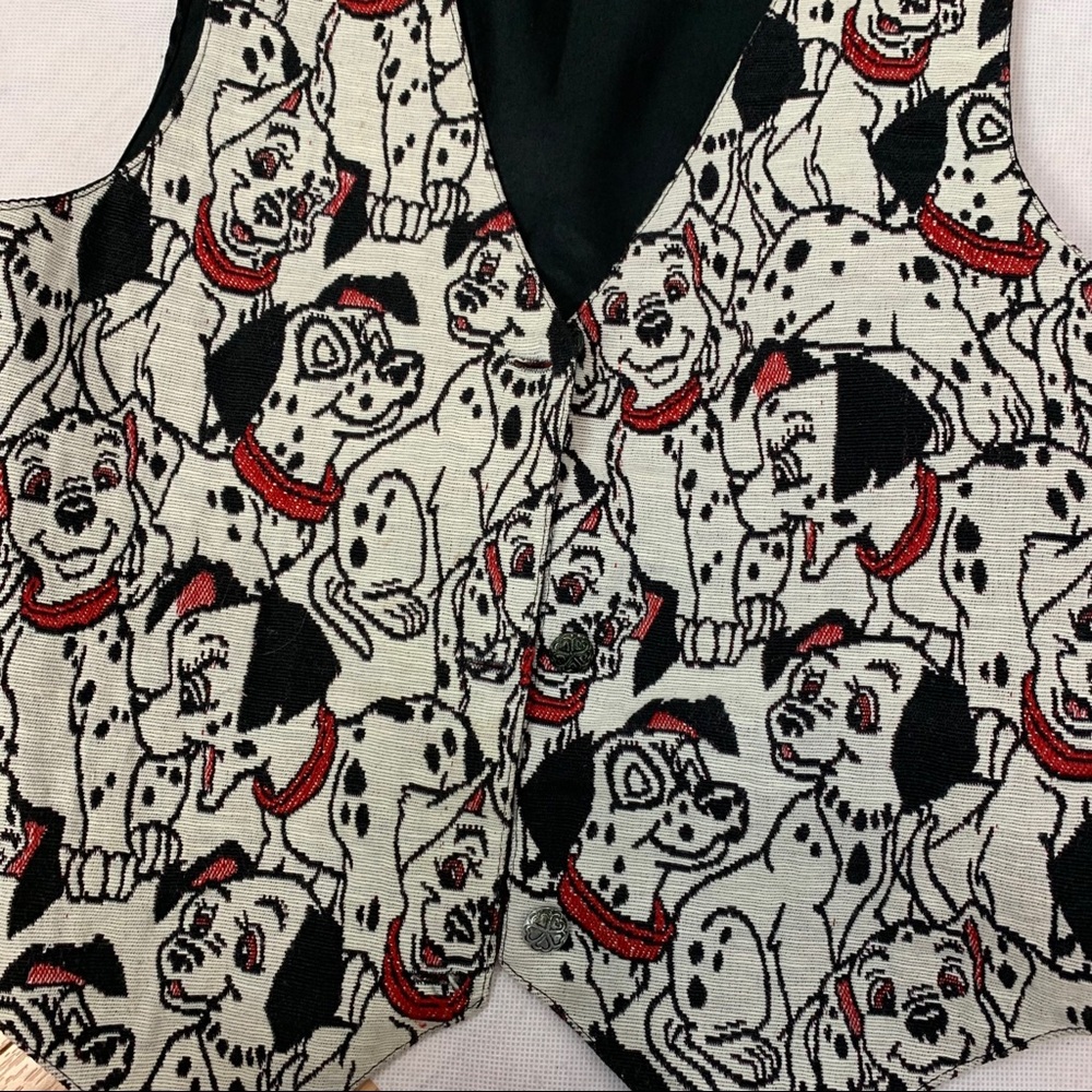 Vintage 90s Disney Vest 101 Dalmatians S - Picture 7 of 9